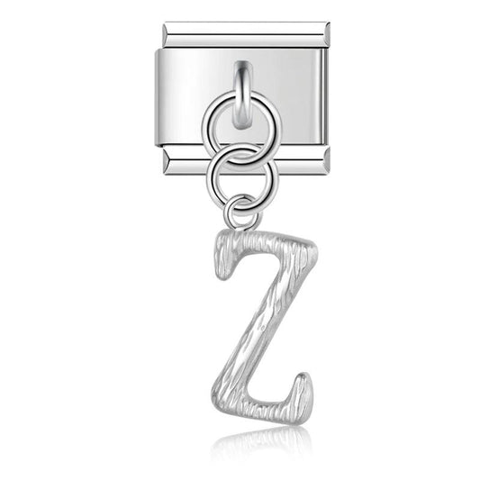 Letter Z, Hanging, on Silver - Charms Official