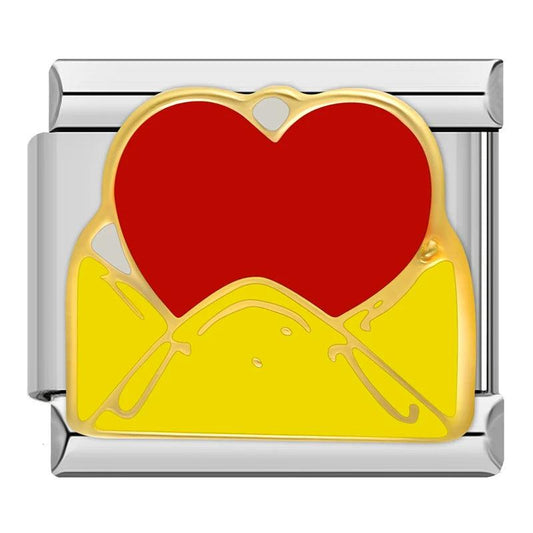 Love Letter in Gold, on Silver - Charms Official