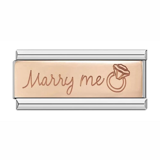 Marry Me & Ring, Double, on Silver - Charms Official