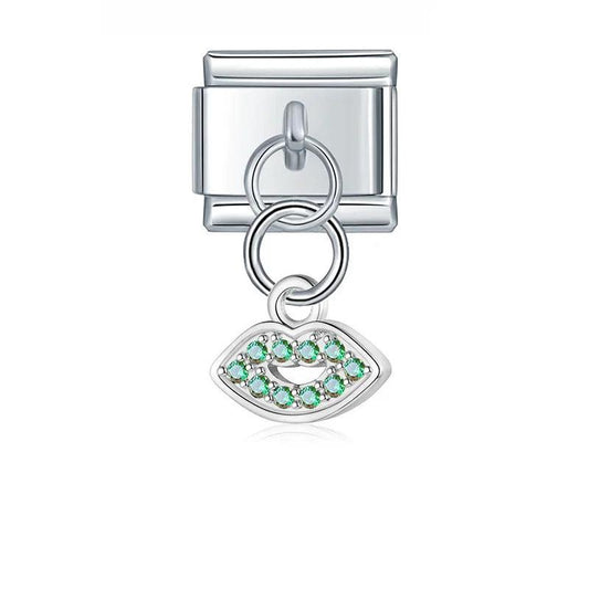 Mouth with Stones, on Silver - Charms Official