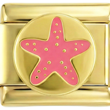 Pink Starfish on Gold - pink-starfish-on-gold.png