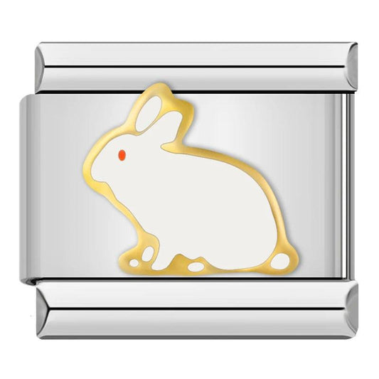 Rabbit, on Silver - Charms Official