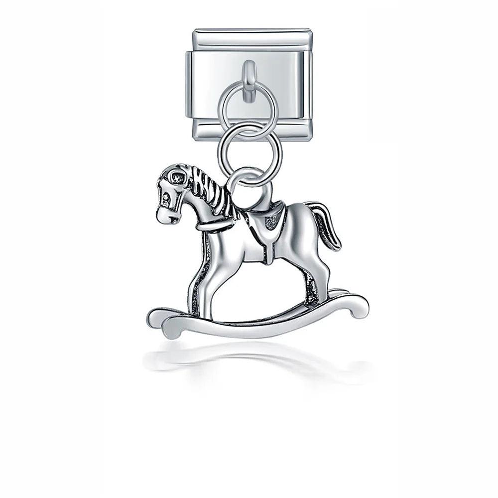 Rocking Horse, Silver - Charms Official