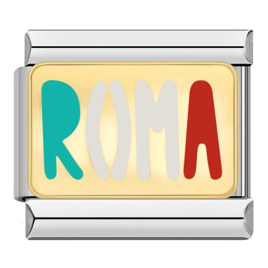 Roma, Gold Plate, on Silver - Charms Official