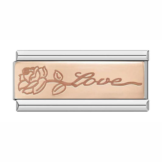 Rose & Love, on Silver - Charms Official