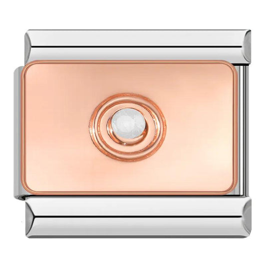 Rose Gold Plate, White Pearl, on Silver - Charms Official