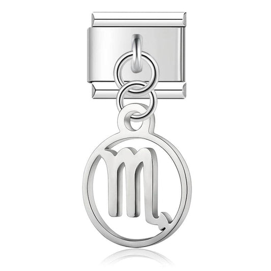 Scorpio Sign, on Silver - Charms Official