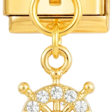 Ship's Helm with Stones, on Gold - ships-helm-with-stones-on-gold.png