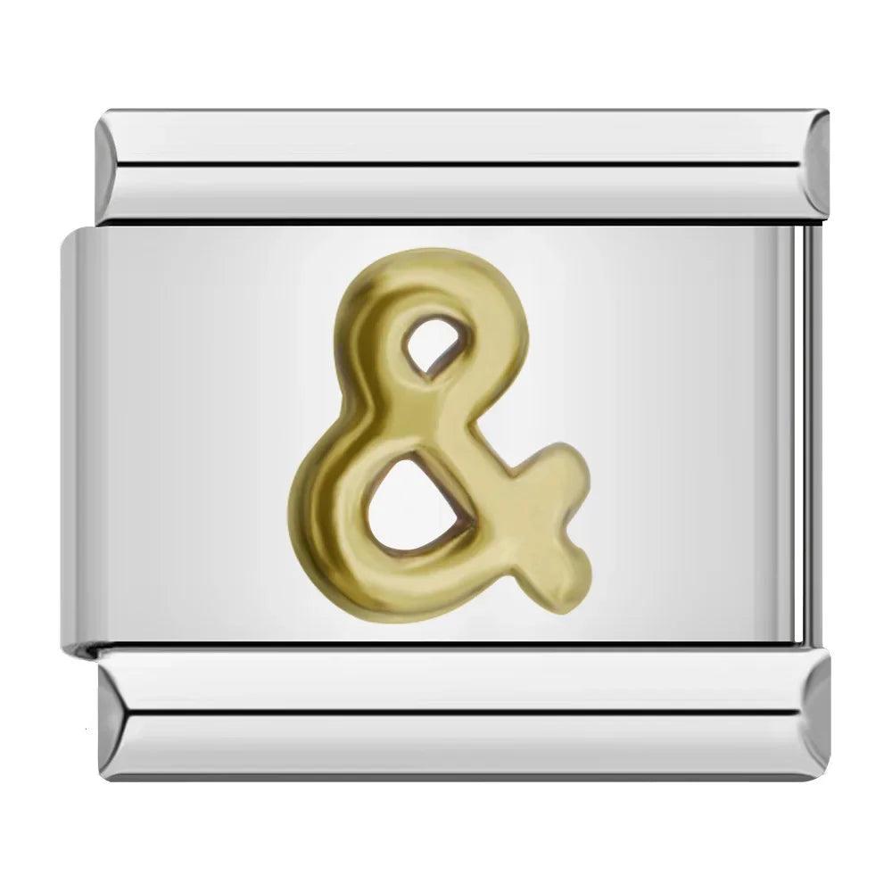 Sign & in Gold, on Silver - Charms Official