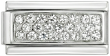 Silver Plate with White Stones, Double, on Silver - silver-plate-with-white-stones-double-on-silver.png