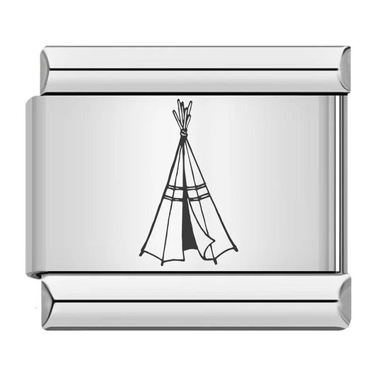 Teepee, on Silver - Charms Official