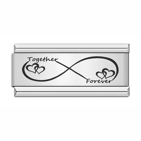 Together, Forever, on Silver - Charms Official