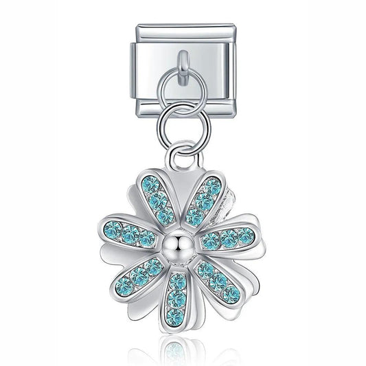 Turquoise Flower with Stones - Charms Official