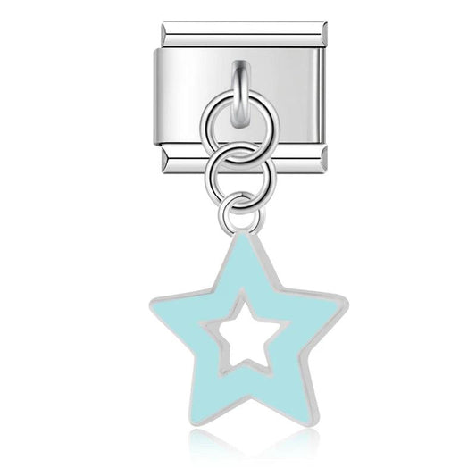 Turquoise Star, on Silver - Charms Official