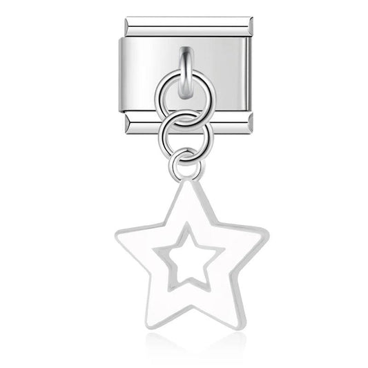 White Star, on Silver - Charms Official