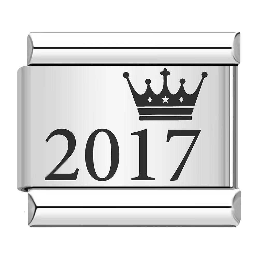 Year 2017, on Silver - Charms Official