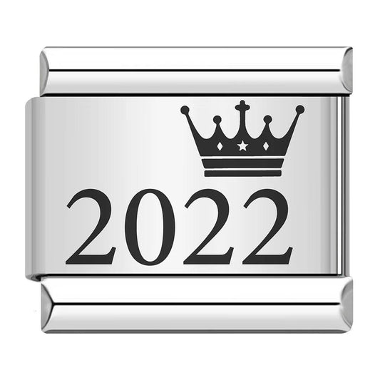 Year 2022, on Silver - Charms Official